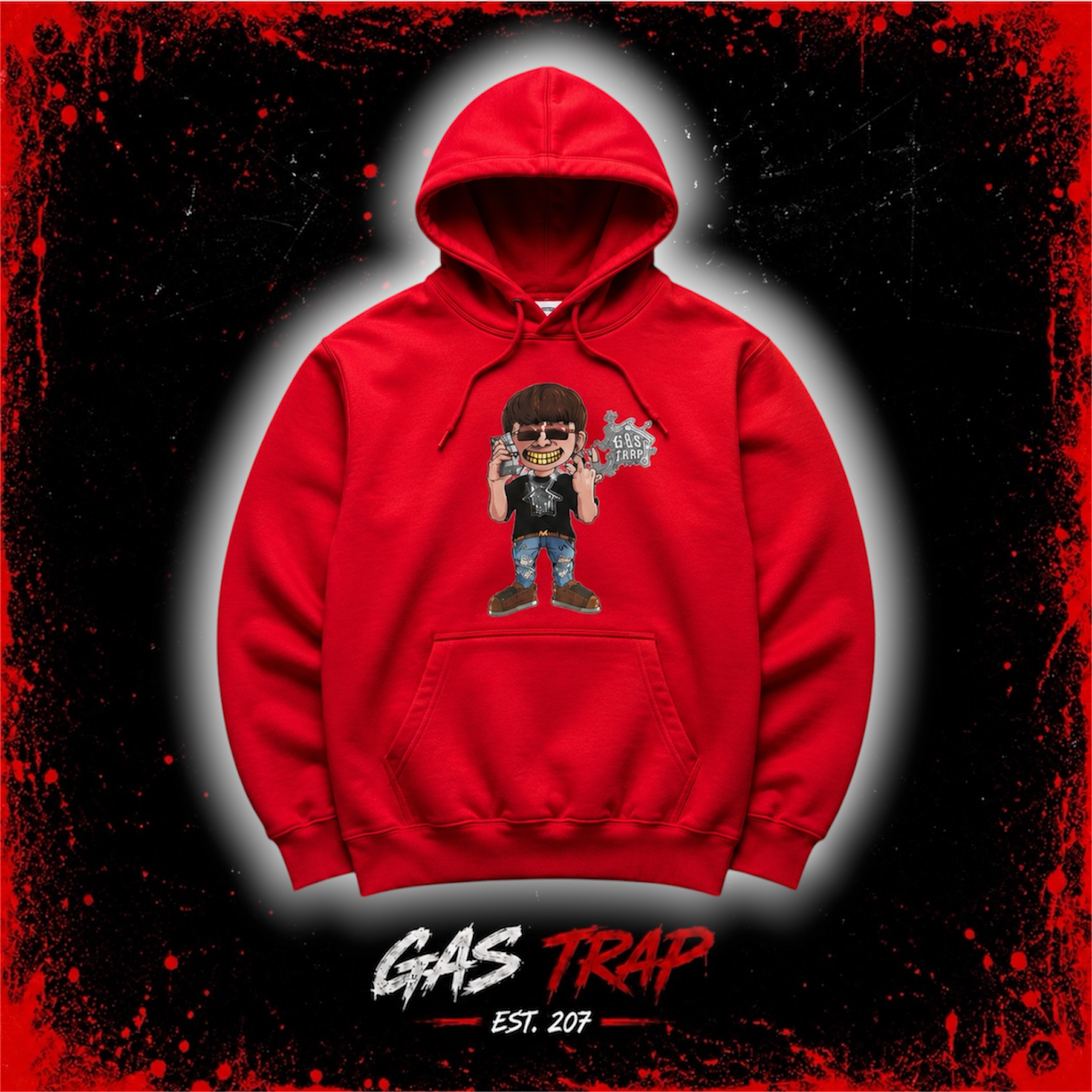 GasTrap Cartoon Logo Hoodie