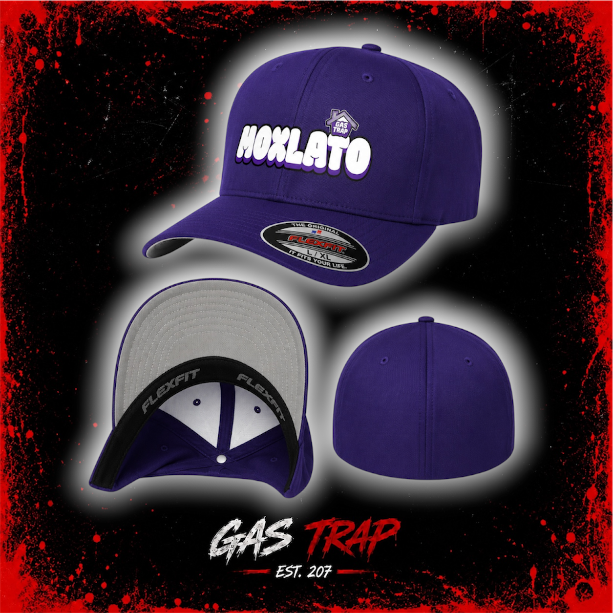 Gas Trap “MOXLATO” Premium Purple Flexfit Hat