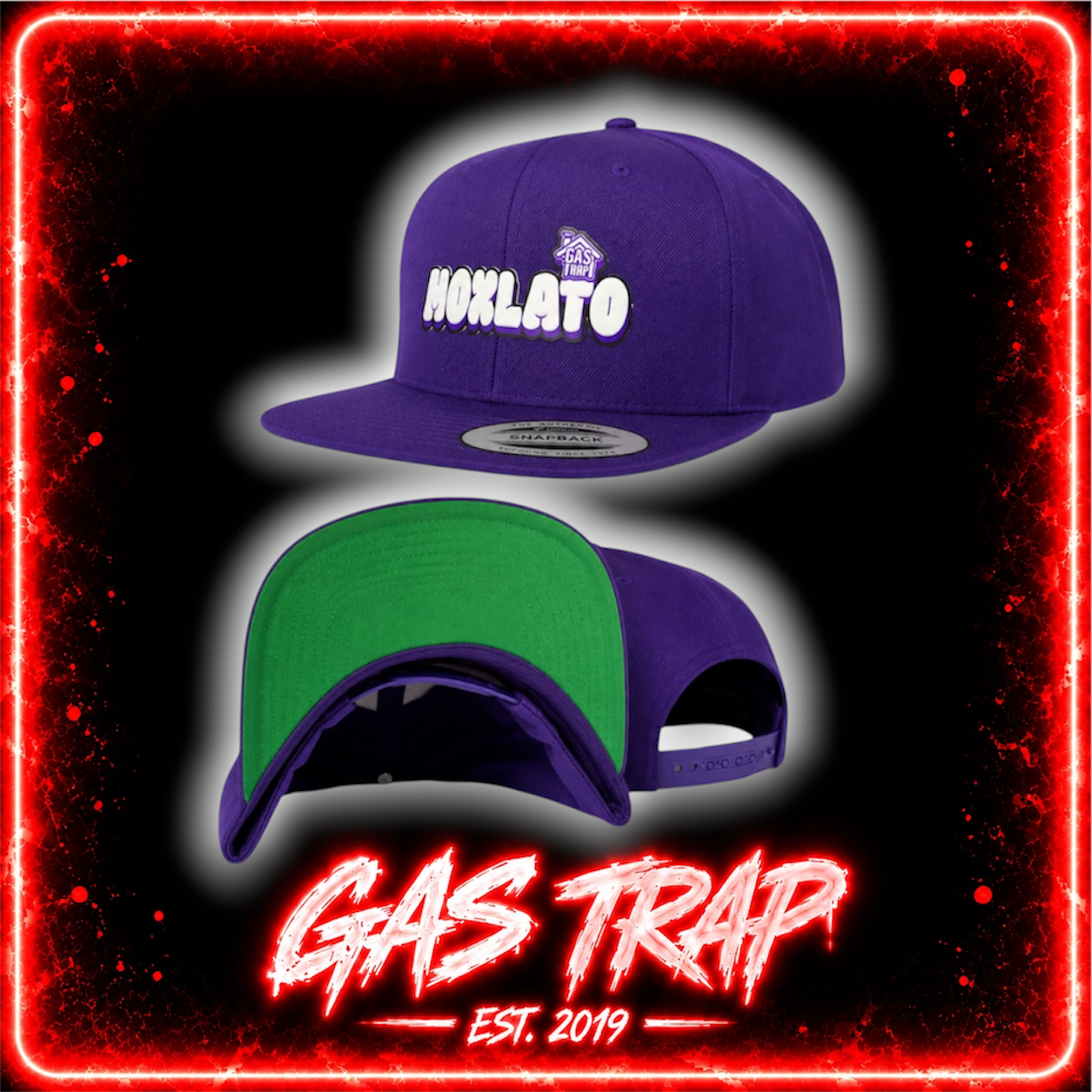 Gas Trap “MOXLATO” Limited Edition Purple Snapback Hat