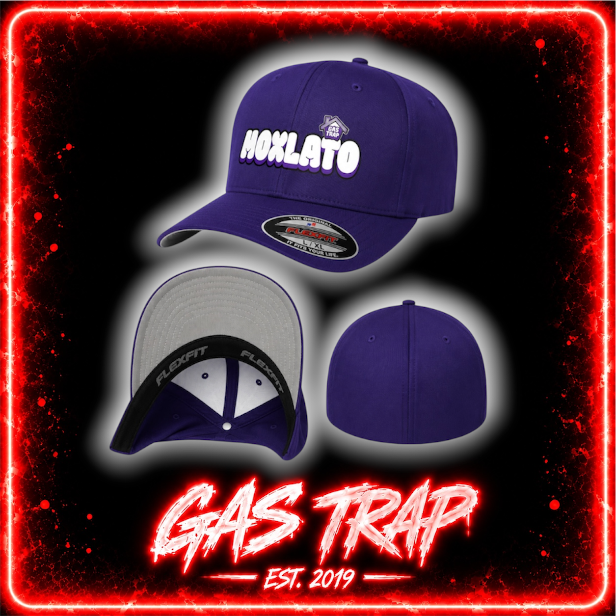 Gas Trap “MOXLATO” Premium Purple Flexfit Hat