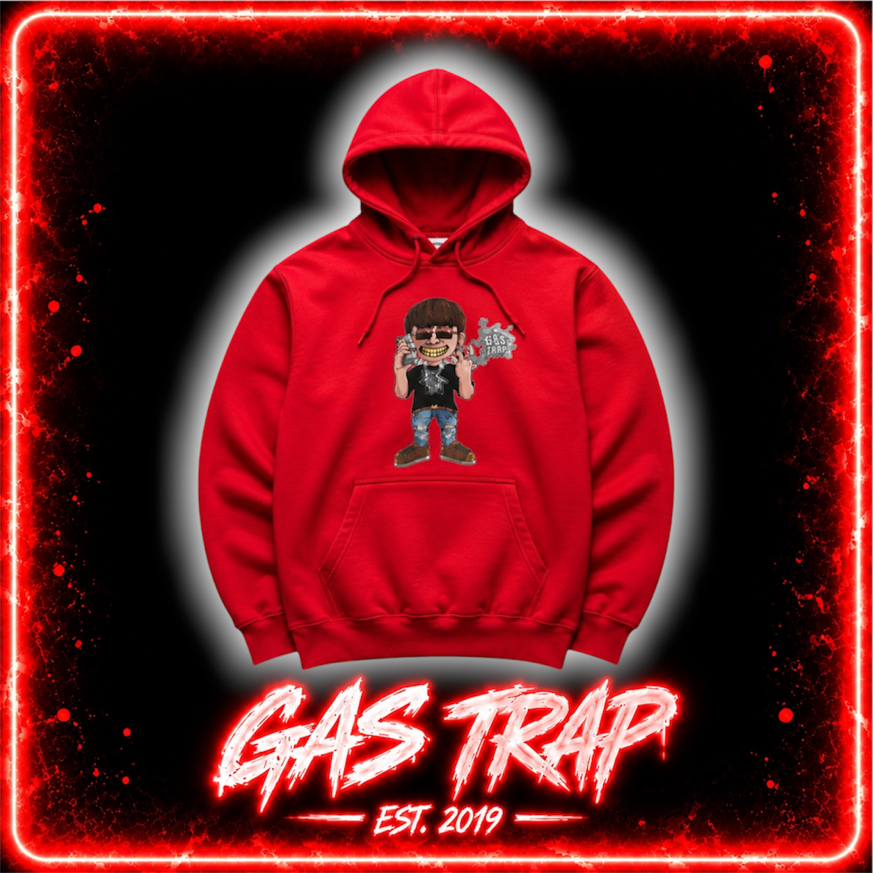 GasTrap Cartoon Logo Hoodie