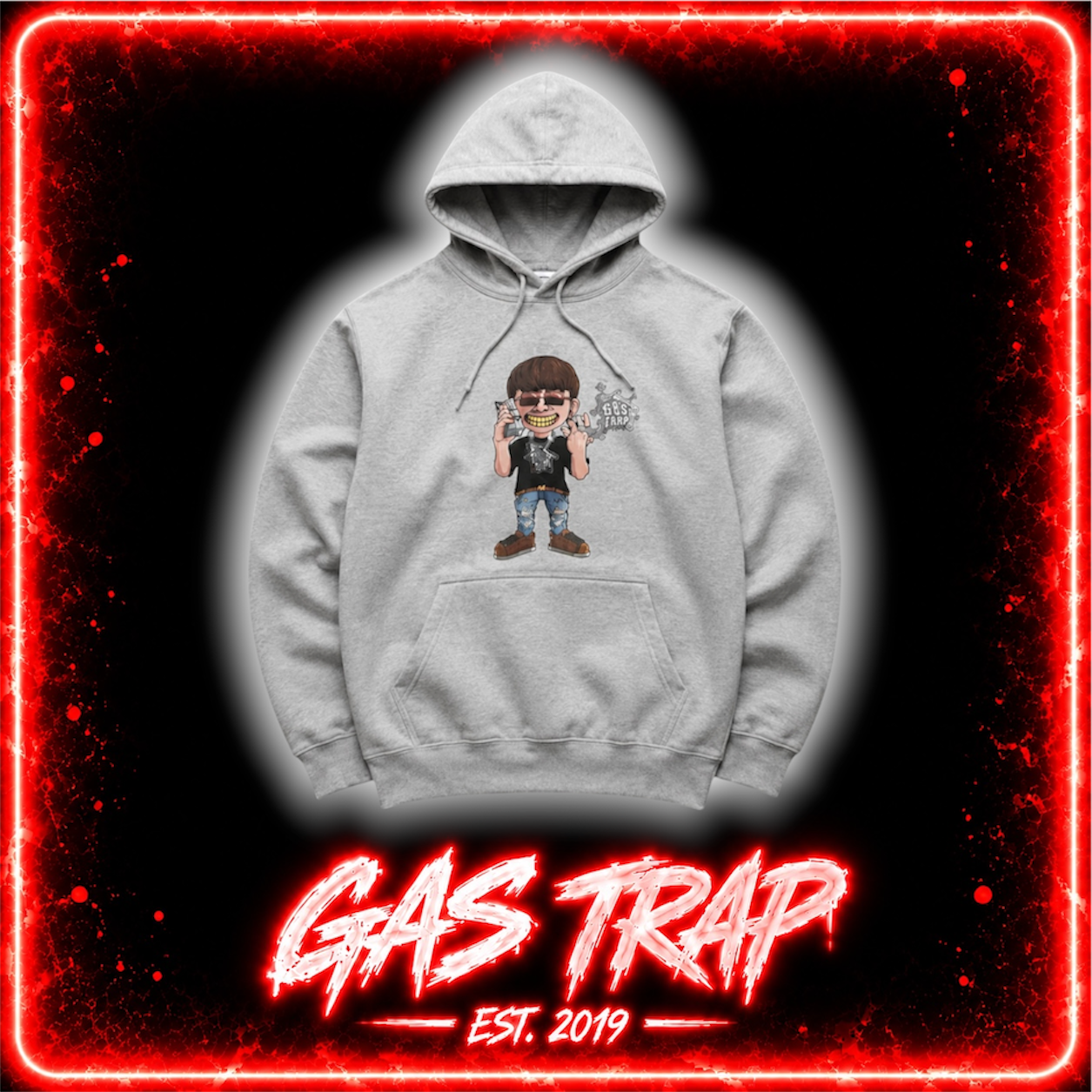 GasTrap Cartoon Logo Hoodie